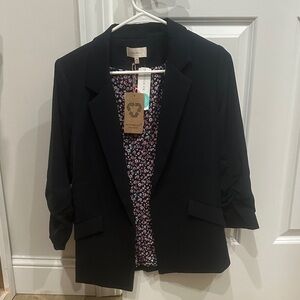 Skies Are Blue Blazer with Floral Lining